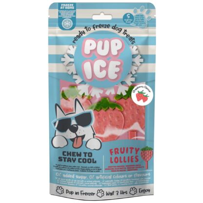 Pup Ice Hondenijsje Fruit Lollie Aardbei pak a 3 stuks - Afbeelding 2