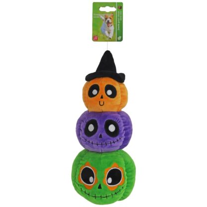 Halloween Pompoen Trio Oranje/Paars/Groen 28cm - Afbeelding 2