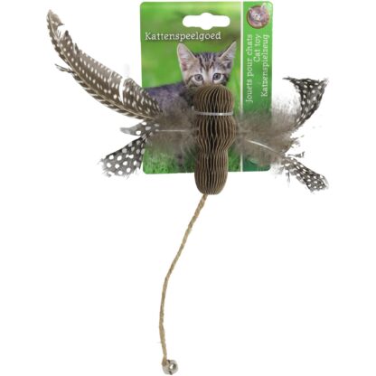 Libelle Karton+Veren+Touw met bel 17cm - Afbeelding 2