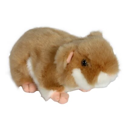 Boony Natural Decorations Cavia Pluche liggend wit/bruin 18cm