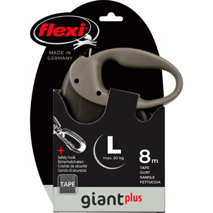 Flexi Rollijn Giant Tape L zwart/zilver 8 meter - Afbeelding 2