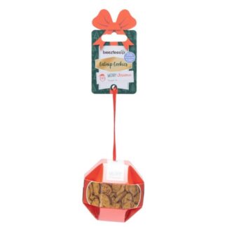 Kerstbal Catnip Cookies met Kip en Tonijn  Kattensnack  30 gram