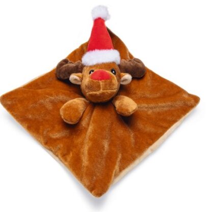 Kerst Knuffeldoek Rendier  Pluche Bruin - Afbeelding 3