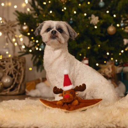Kerst Knuffeldoek Rendier  Pluche Bruin - Afbeelding 2