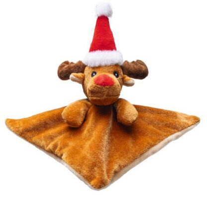 Kerst Knuffeldoek Rendier  Pluche Bruin