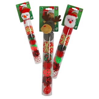 Kerstkoker met div Kattenspeeltjes assortie 40cm