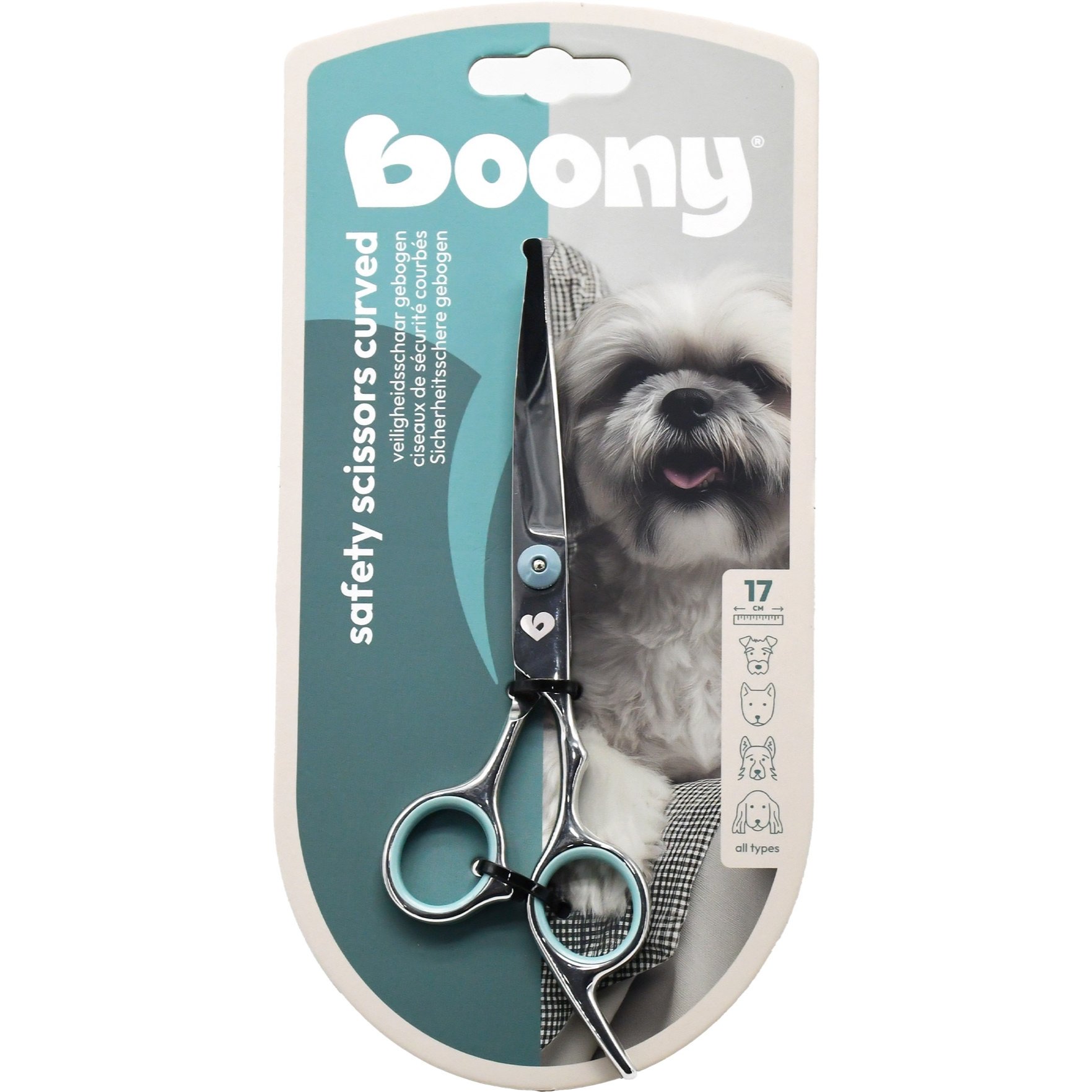 Boony Veiligheidsschaar Hond Gebogen 17cm