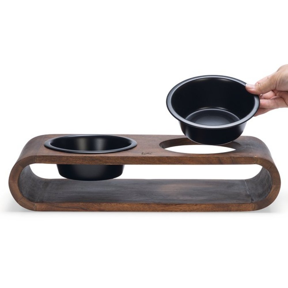 Designed by Lotte Melira Dinerset Hout/RVS – Zwart 47×19.5×10 cm 800 ml