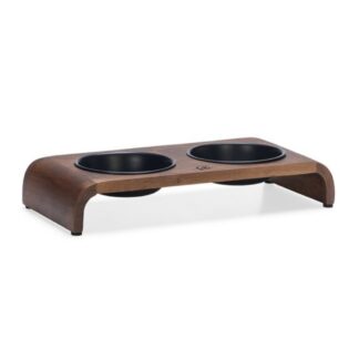 Designed by Lotte Melora Dinerset  Hout/RVS  Zwart  36x17x6,5 cm  350 ml