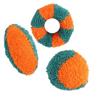 Softnop Speeltje + Piep Blauw/oranje 13cm