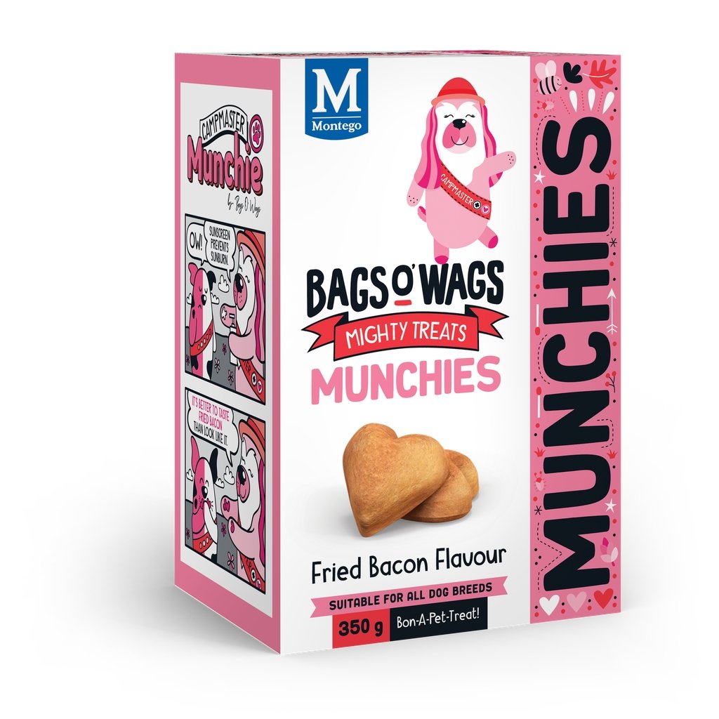 Montego Bags O' Wags Munchies Bacon 350 gram