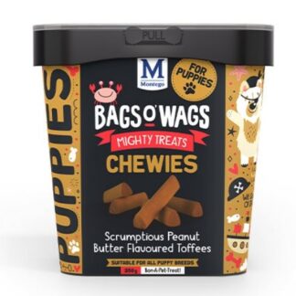 Montego Bags O' Wags Chewies Puppy Peanut Butter Toffees 350 gr.